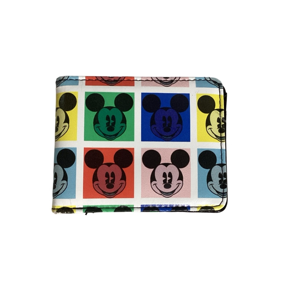 Disney Buckle Down Mickey Mouse Face BiFold Wallet Comic Strip Style